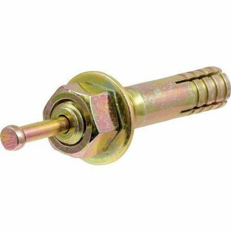 HILLMAN Strike Anchor, 1/2 in Dia, 2-3/4 in L, 400 lb, Steel, Yellow Dichromate 375683